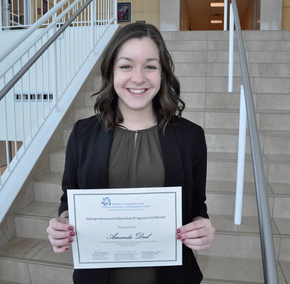 Amanda Deel, IPE Student Certificate Alumni 2018